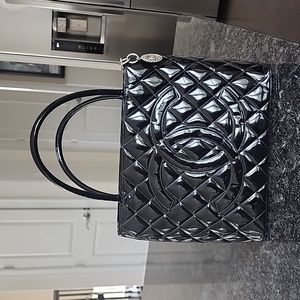 Authentic Chanel Medallion Patent Shoulder Tote